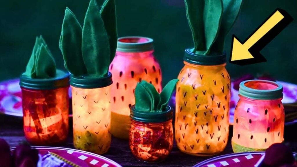 Finished Super Easy DIY Mason Jar Fruit Lanterns, a completed DIY project