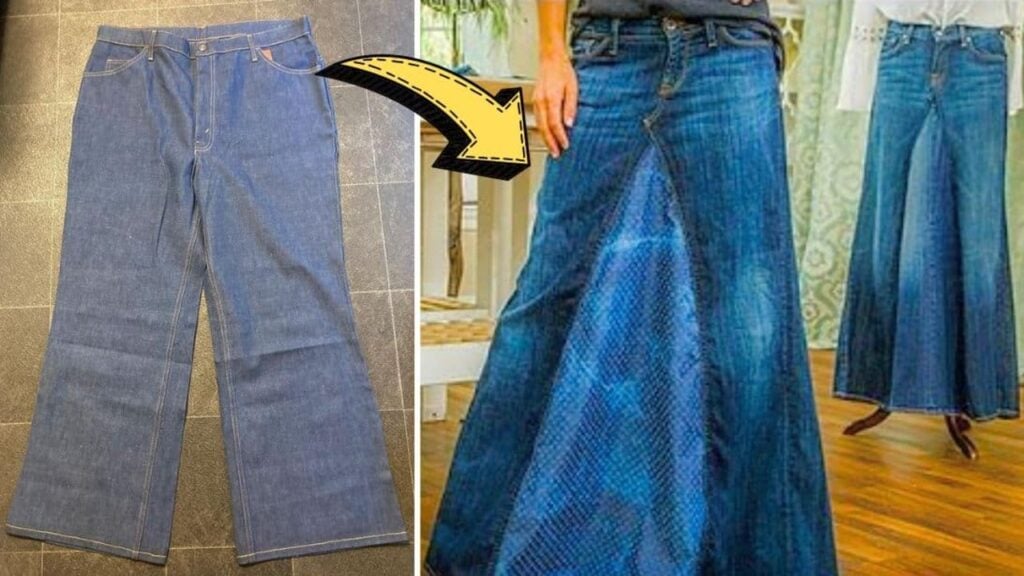 Finished Orly Shani’s DIY Maxi Jean Skirt, a completed DIY project