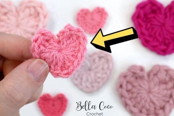 Finished Learn the Easiest and Fastest Way to Crochet a Mini Heart, a completed DIY project