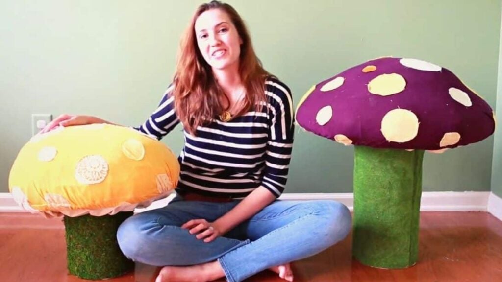 Finished Easy DIY Mushroom Stools, a completed DIY project