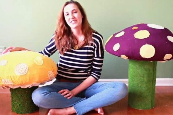 Finished Easy DIY Mushroom Stools, a completed DIY project