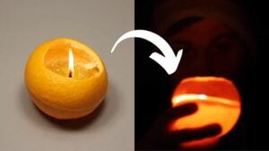 Finished Easy DIY Orange Lamp for Emergency, a completed DIY project