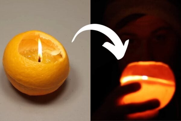 Finished Easy DIY Orange Lamp for Emergency, a completed DIY project