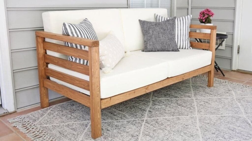 Finished Easy DIY $45 Outdoor Couch, a completed DIY project