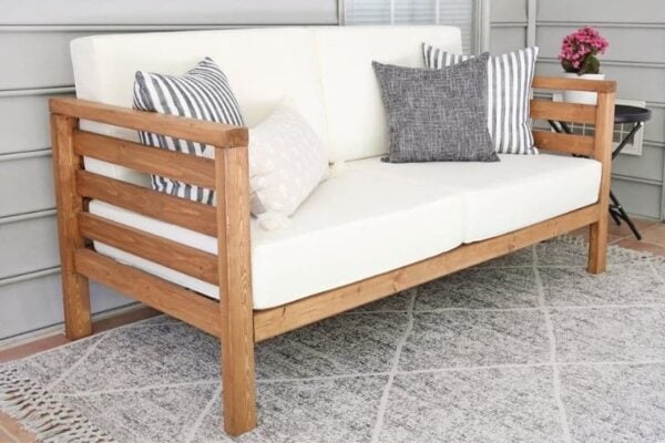 Finished Easy DIY $45 Outdoor Couch, a completed DIY project