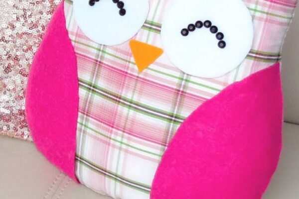Finished DIY Owl Pillow Sewing, a completed DIY project