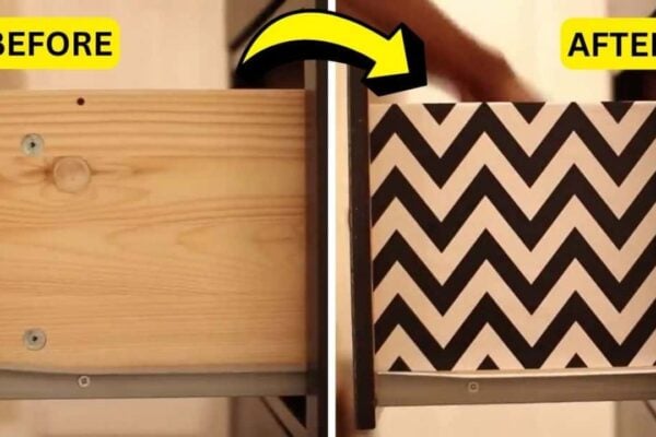 Finished Easy DIY Patterned Drawer Makeover, a completed DIY project