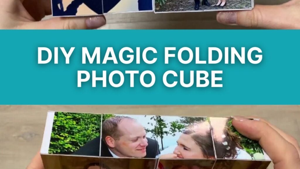 Finished Inexpensive Magic Folding Photo Cube Gift, a completed DIY project
