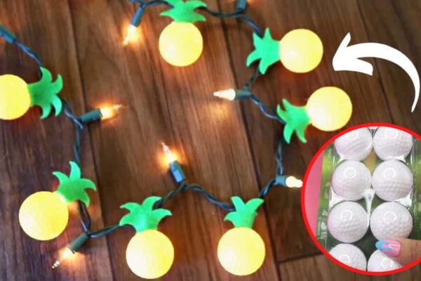 Dollar Tree DIY Pineapple String Lights For Your Backyard, homemade and freshly served