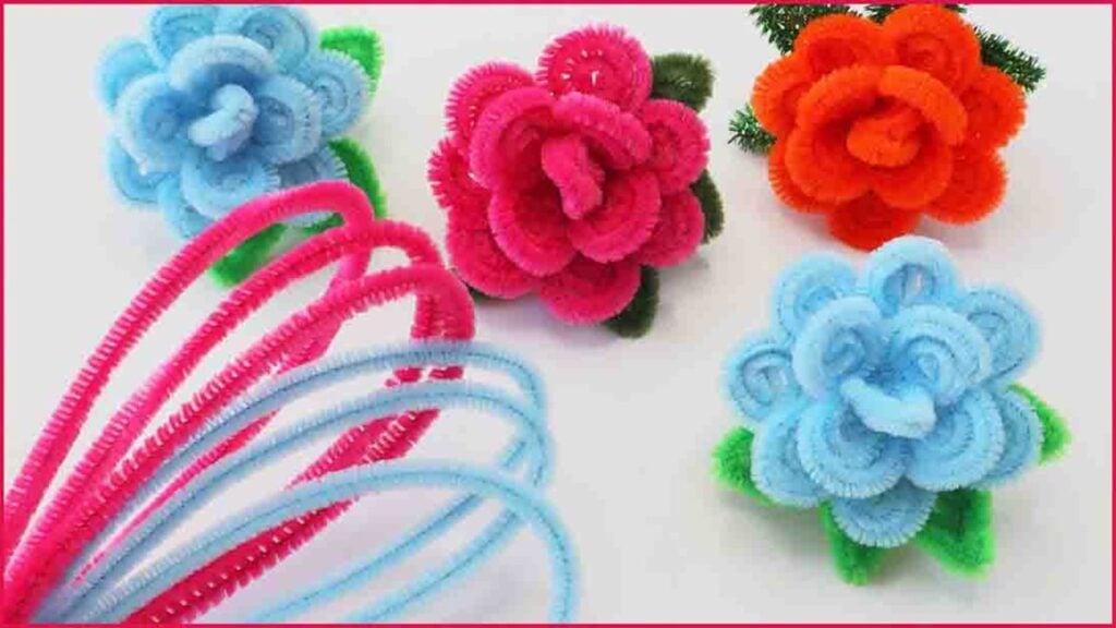 Finished Easy DIY Pipe Cleaner Rose, a completed DIY project