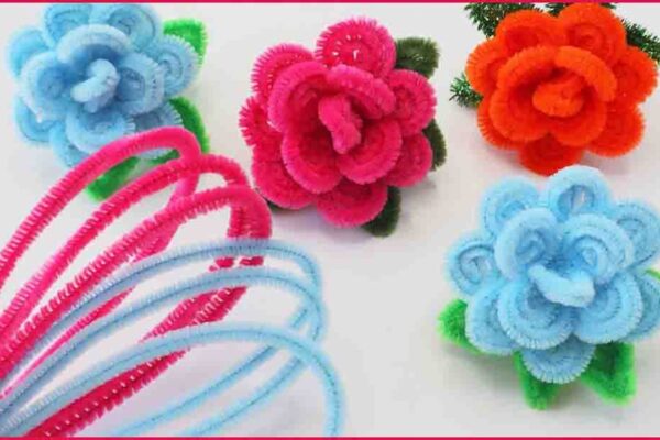Finished Easy DIY Pipe Cleaner Rose, a completed DIY project