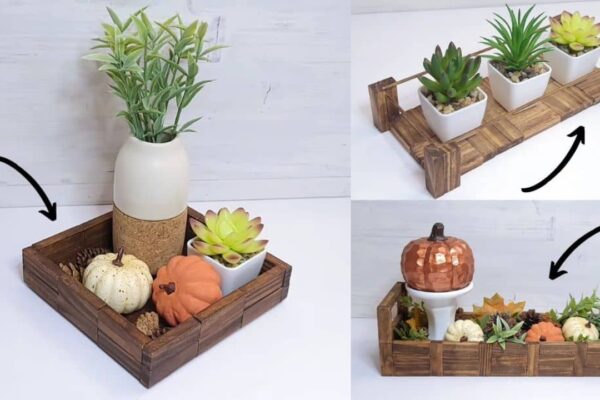 Finished 3 High-End Planters & Trays Using $1 Tumbling Tower Blocks, a completed DIY project