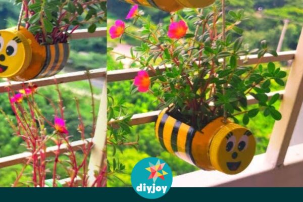 Finished How to Recycle Plastic Jars Into DIY Bee Planters, a completed DIY project