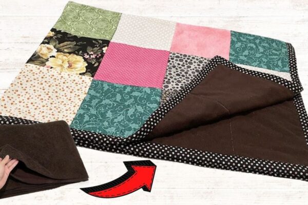 Finished How To Repurpose An Old Blanket Into A New One, a completed DIY project
