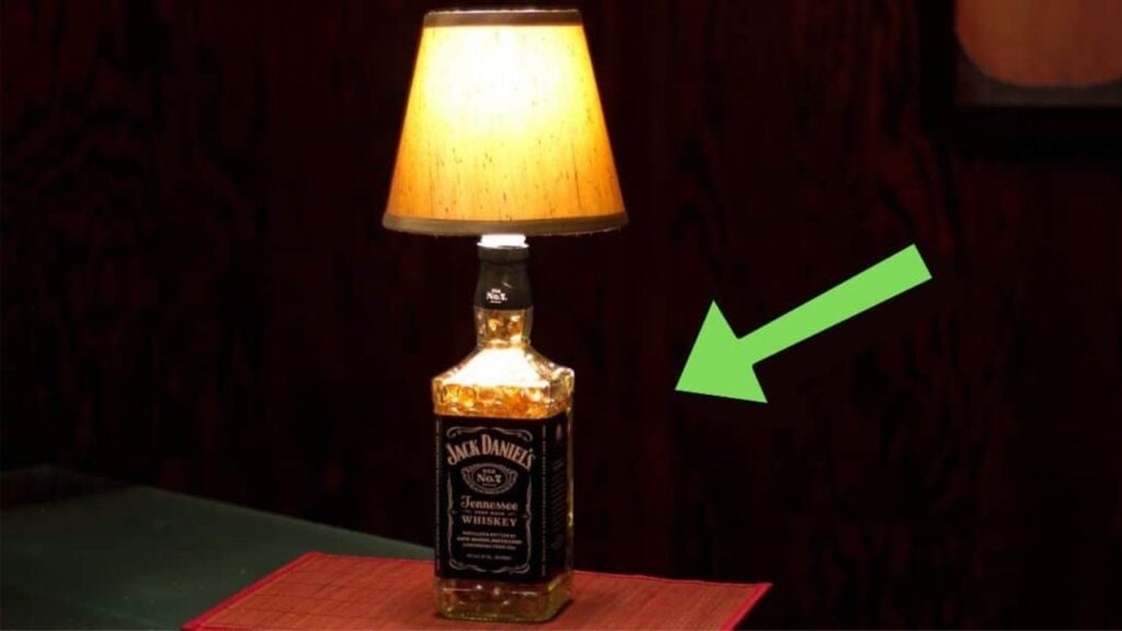 Finished Easy DIY Repurposed Bottle Lamp, a completed DIY project