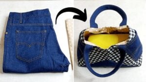 Finished a Bag From Old Denim Jeans, a completed DIY project