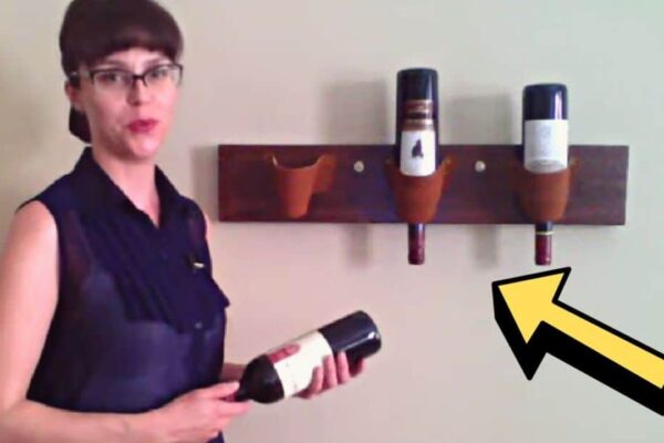 Easy DIY Repurposed Inverted Wine Rack, homemade and freshly served