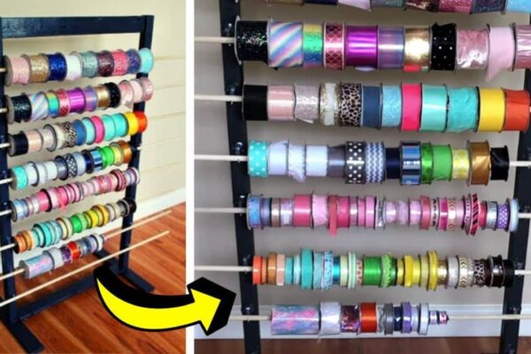 Finished How to Build a Simple DIY Ribbon Organizer, a completed DIY project
