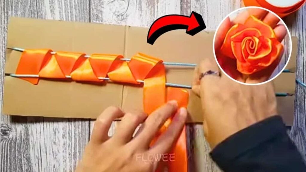 Finished Easy Trick to Make a Flower Ribbon, a completed DIY project