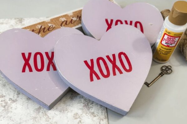 Finished Easy DIY Shabby Chic Valentine Decor, a completed DIY project