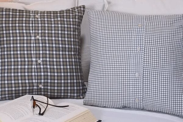 Finished How to Upcycle an Old Shirt Into a Pillowcase, a completed DIY project