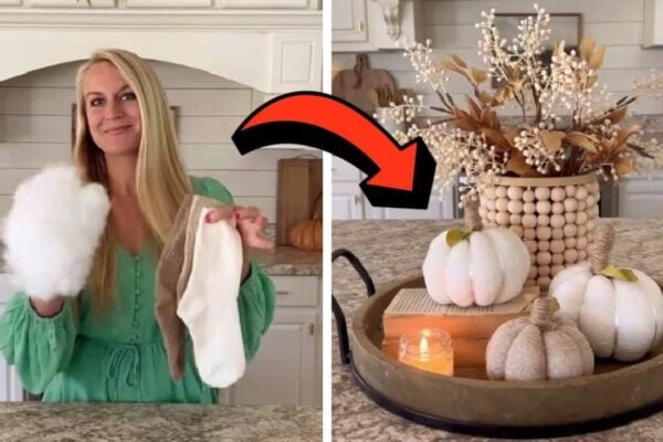 Finished Quick & Easy 5-Minute DIY Sock Pumpkin, a completed DIY project