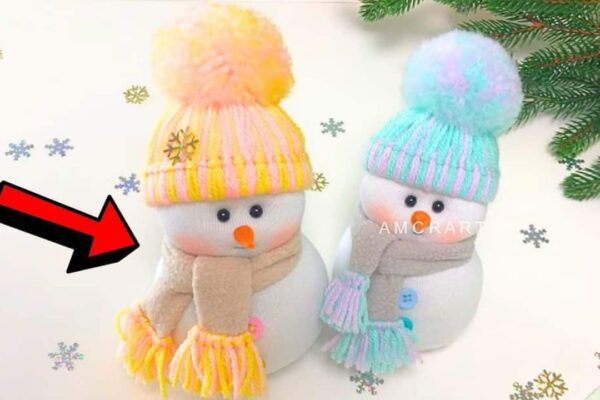Finished Easy DIY Sock Snowman, a completed DIY project