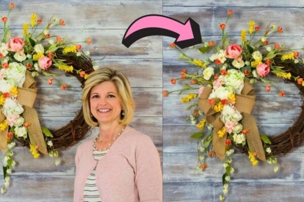 Finished Easy DIY Spring Wreath, a completed DIY project