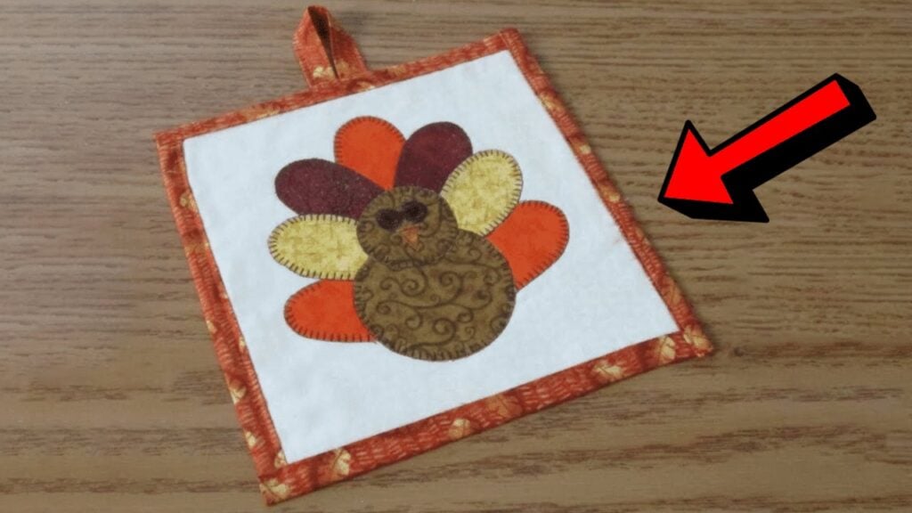 Finished DIY Turkey Potholder, a completed DIY project