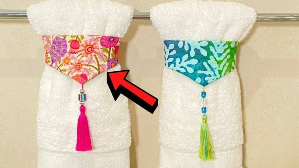Finished Easy DIY Towel Holder Sewing, a completed DIY project