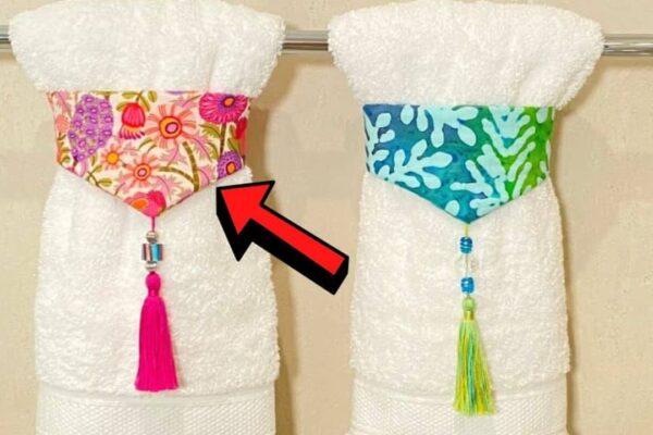 Finished Easy DIY Towel Holder Sewing, a completed DIY project
