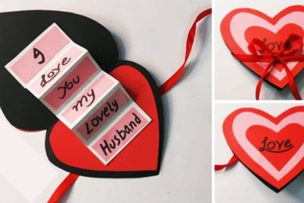 Finished Simple DIY Valentine’s Day Card For Husband, a completed DIY project