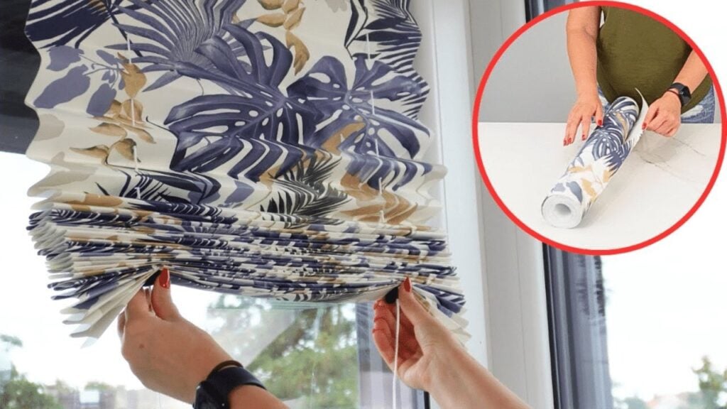 Finished Blinds Using Wallpaper, a completed DIY project