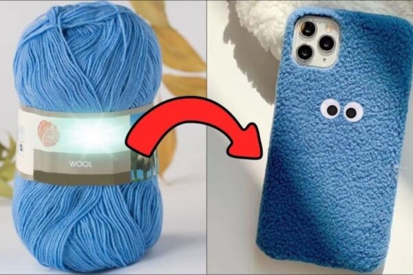 Finished Easy And Cheap DIY Wool Plush Phone Case, a completed DIY project