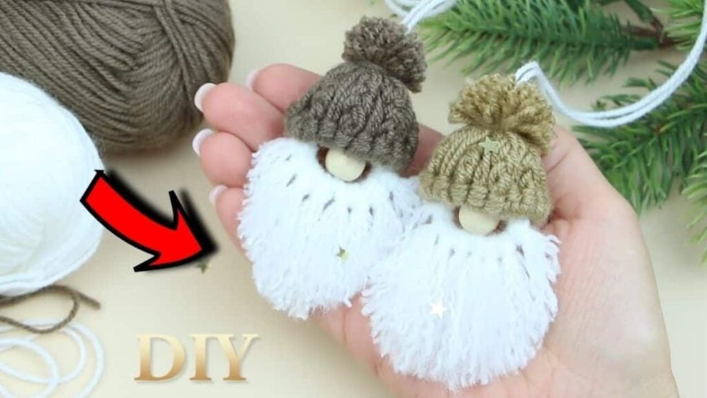 Finished DIY Yarn Hat Gnome, a completed DIY project