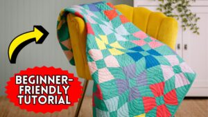 Finished Easy Dogwood Blossoms Quilt, a completed DIY project
