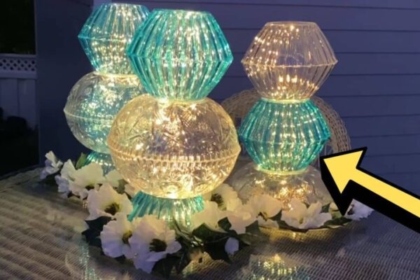 Inexpensive DIY Lighted Centerpiece Using Dollar Store Bowls, homemade and freshly served