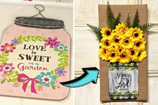 Finished Simple Dollar Tree DIY Flower Wall Décor, a completed DIY project