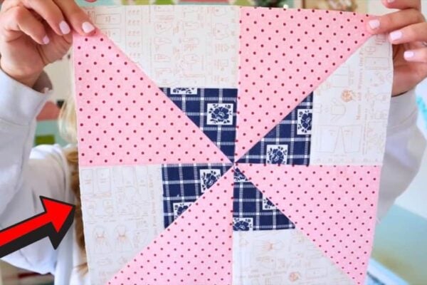Finished Easy Double Pinwheel Quilt Pattern, a completed DIY project