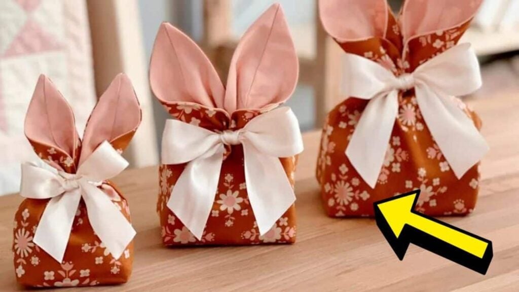 Finished Easy DIY Easter Bunny Treat Bag, a completed DIY project