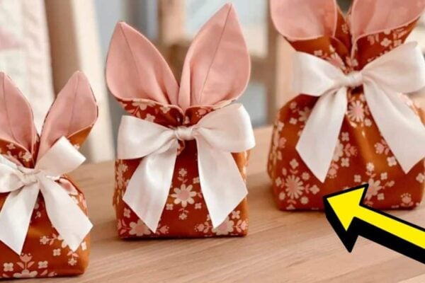 Finished Easy DIY Easter Bunny Treat Bag, a completed DIY project