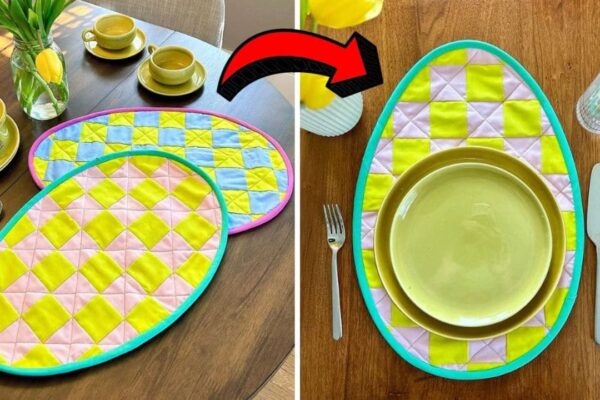 Easy Easter Egg Placemat Sewing, homemade and freshly served