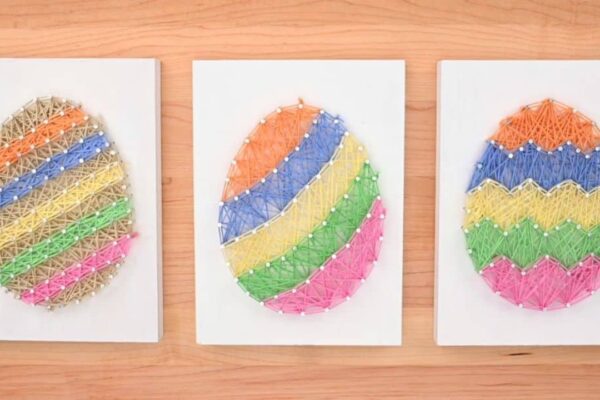 Easy Easter Egg String Art, homemade and freshly served