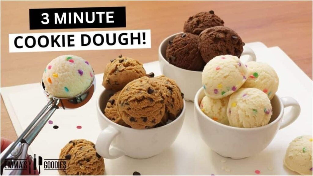 Easy 3-Minute Edible Cookie Dough, homemade and freshly served
