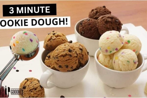 Easy 3-Minute Edible Cookie Dough, homemade and freshly served
