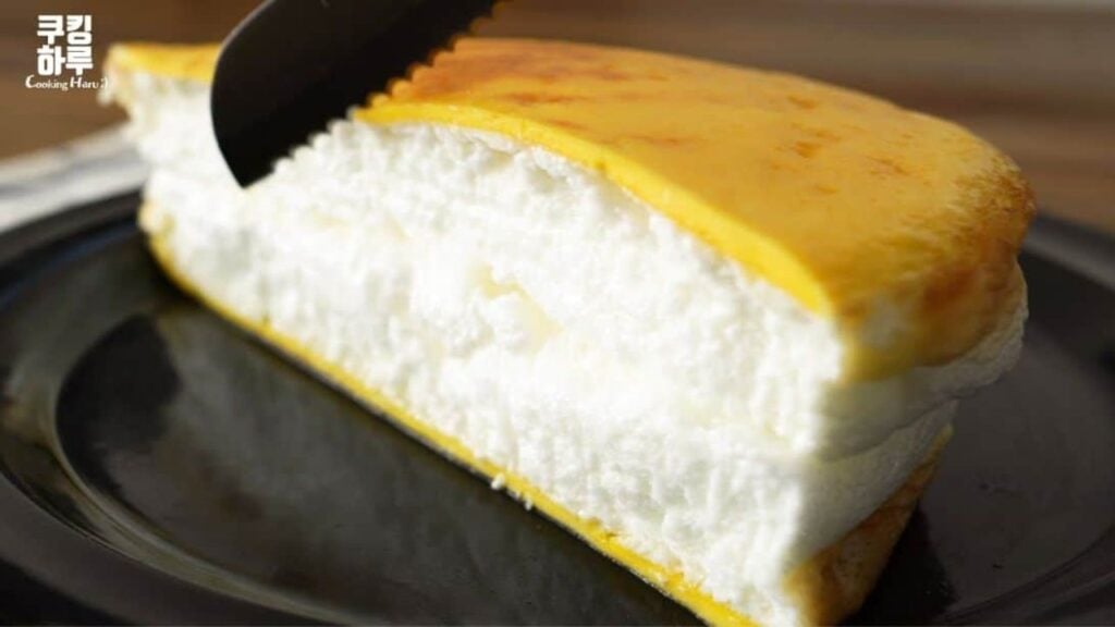 Easy Egg Cloud Cake, homemade and freshly served