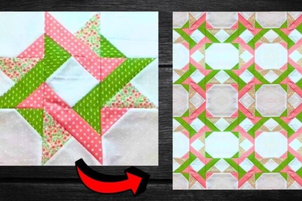 an Entwined Star Quilt Block, homemade and freshly served