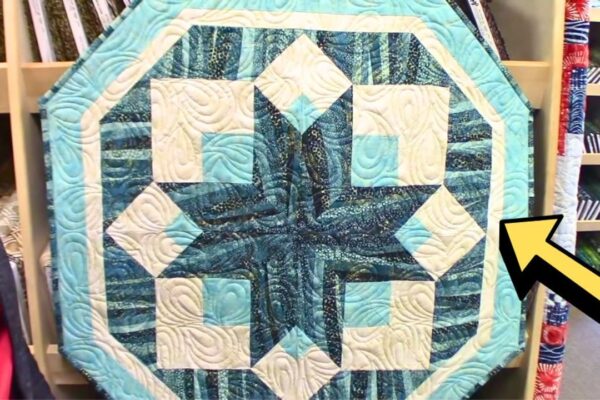 Finished an Evening Star Table Topper Quilt, a completed DIY project
