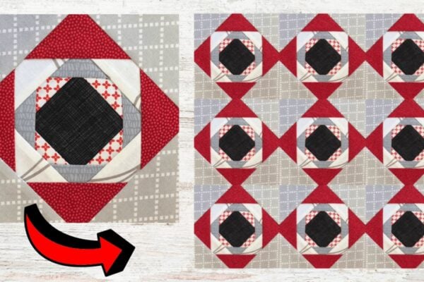 Easy Exploding Pineapple Quilt Block, homemade and freshly served