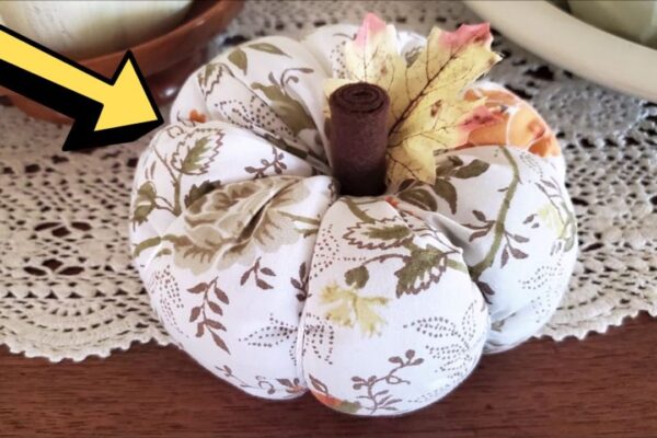 Finished Easy Fabric Pumpkin Sewing, a completed DIY project